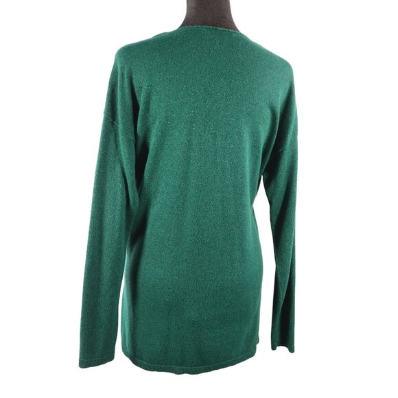 INC international concept V-Neck Emerald Green Long Sleeve Sweater Size Small - Picture 3 of 12